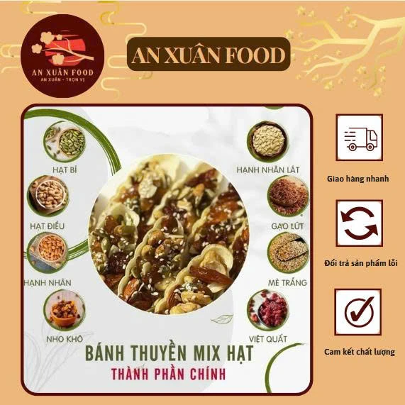 Bánh thuyền mix hạt dinh dưỡng - Anxuanfood - Ảnh 5